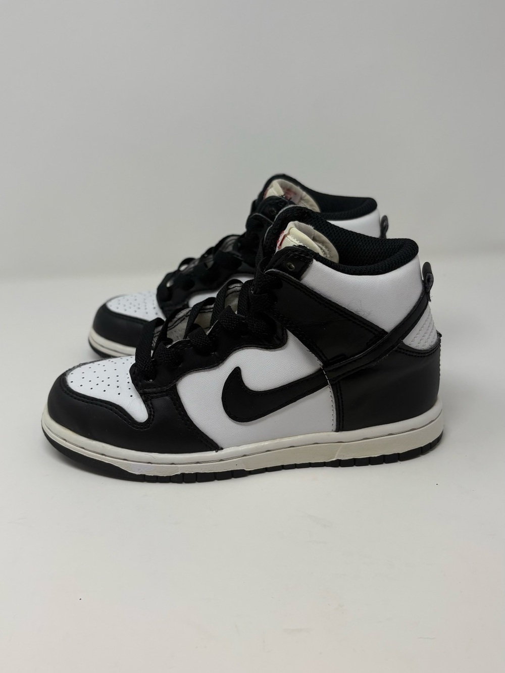 Nike Dunk High Panda Sneakers Black White Kids 13